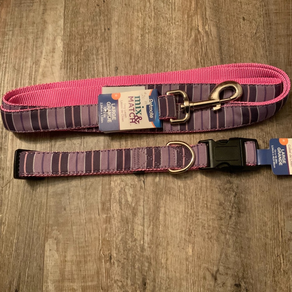 Petmate Mix&Match Dog Leash and Collar Set (Large)